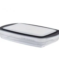 Paderno 2.8 Qt Glass Oblong Baking Dish With Lid