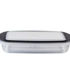 Paderno 2.8 Qt Glass Oblong Baking Dish With Lid