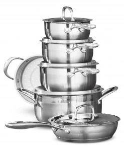 Paderno Classic 11-Piece Stainless Steel Cookware Set | Batterie De Cuisine En Acier Inoxydable Classique, 11 Pièces