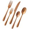 Paderno Caledonia Copper 20 Piece Flatware Set, Matte Finish 1 Paderno Caledonia Copper 20 Piece Flatware Set, Matte Finish