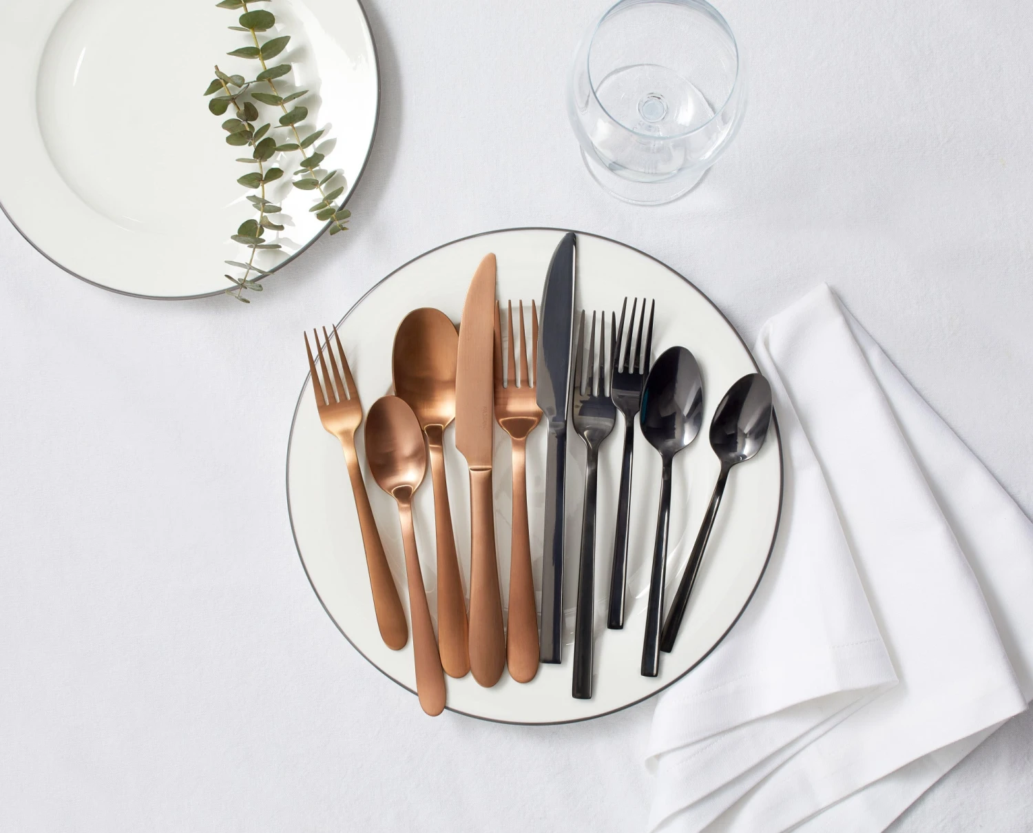 Paderno Caledonia Copper 20 Piece Flatware Set, Matte Finish 8 Paderno Caledonia Copper 20 Piece Flatware Set, Matte Finish