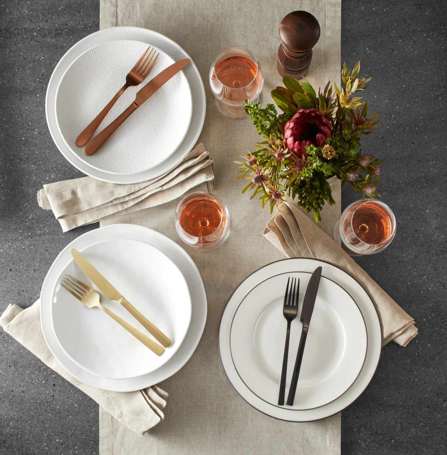 Paderno Caledonia Copper 20 Piece Flatware Set, Matte Finish 10 Paderno Caledonia Copper 20 Piece Flatware Set, Matte Finish