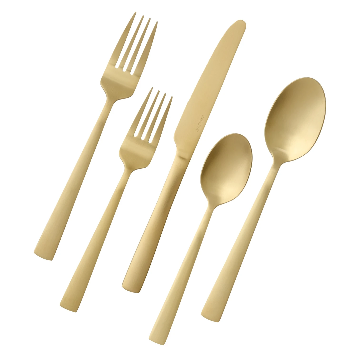 Paderno Summerside Champagne 20 Piece Flatware Set, Matte Finish 3 Paderno Summerside Champagne 20 Piece Flatware Set, Matte Finish