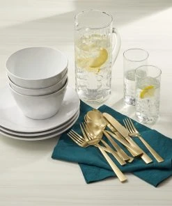 Paderno Summerside Champagne 20 Piece Flatware Set, Matte Finish 18 Paderno Summerside Champagne 20 Piece Flatware Set, Matte Finish