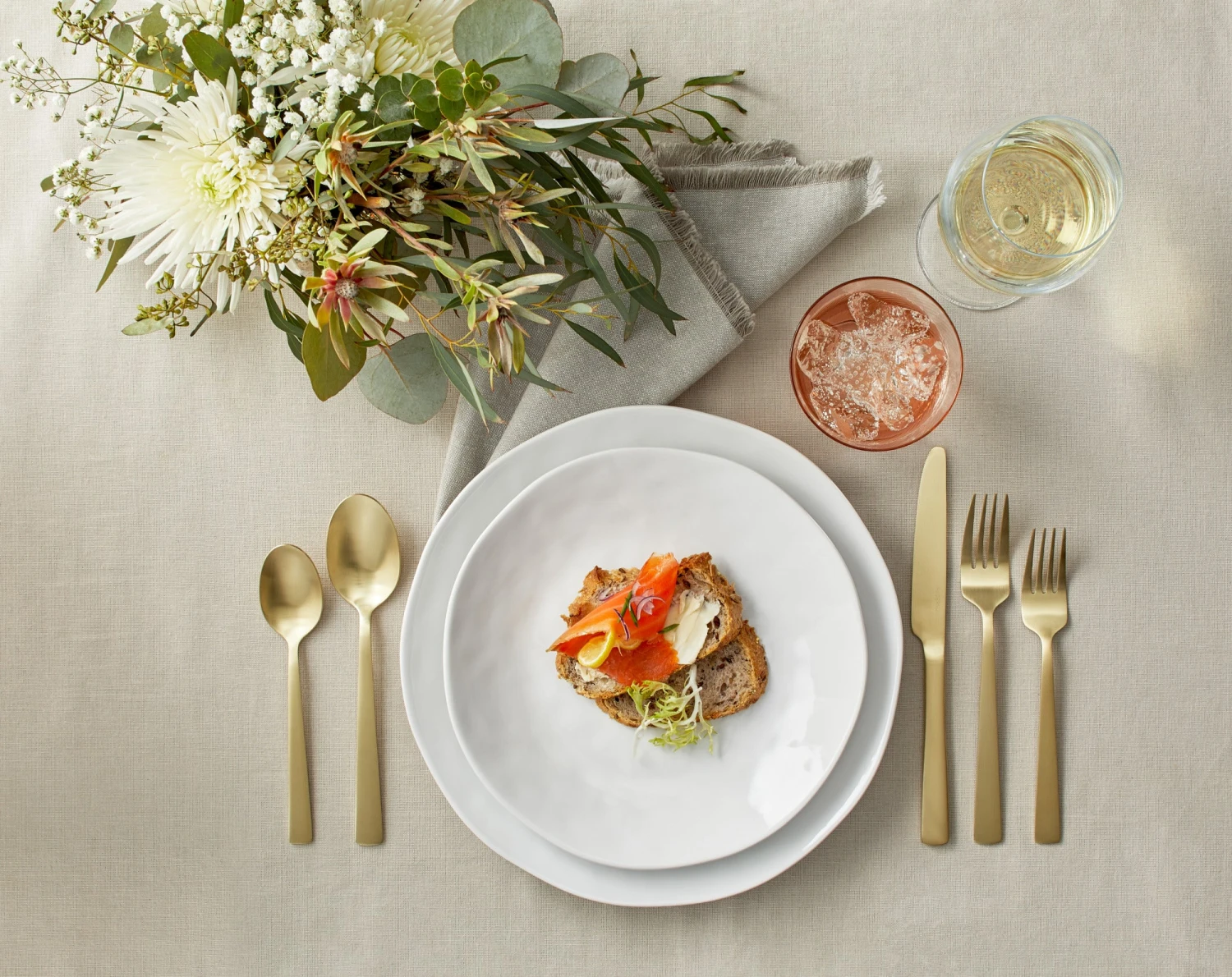 Paderno Summerside Champagne 20 Piece Flatware Set, Matte Finish 7 Paderno Summerside Champagne 20 Piece Flatware Set, Matte Finish