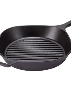 Paderno New Arrivals 12" Pre-Seasoned Cast Iron Grill Pan