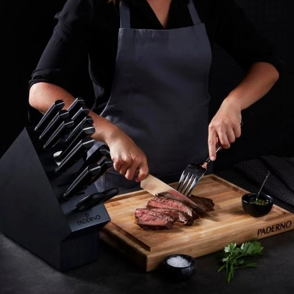 Paderno Highland Fully Forged 14-Piece Knife Block Set 6 Paderno Highland Fully Forged 14-Piece Knife Block Set