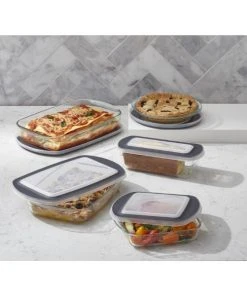 Paderno Bakeware 1.6 Qt Glass Loaf Pan With Lid