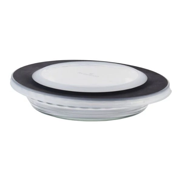 Paderno 9" Glass Pie Plate With Lid 3 Paderno 9" Glass Pie Plate With Lid
