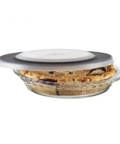 Paderno 9" Glass Pie Plate With Lid 8 Paderno 9