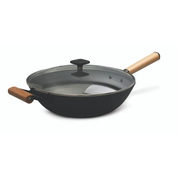 Paderno Classic Non-Stick Cast Iron Wok, 32 Cm 4 Paderno Classic Non-Stick Cast Iron Wok, 32 Cm