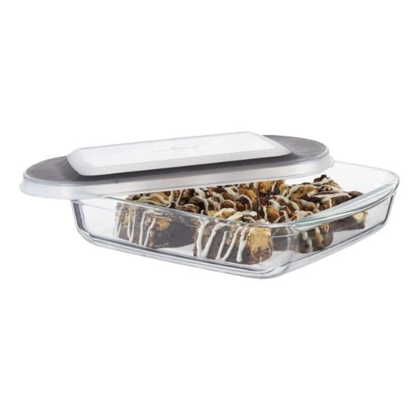 Paderno Bakeware 1.7 Qt Glass Square Baking Dish With Lid 5 Paderno Bakeware 1.7 Qt Glass Square Baking Dish With Lid