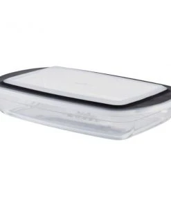 Paderno 3.8 Qt Glass Oblong Baking Dish With Lid Bakeware