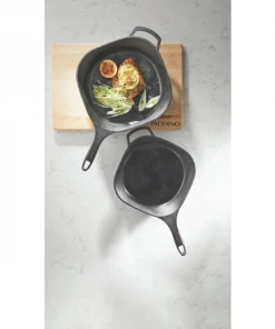 Paderno 12" Pre-Seasoned Smooth-Release Cast Iron Skillet | Poêle En Fonte Prétraitée à Dégagement Rapide, 12 po