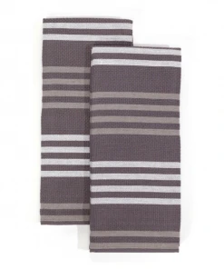 Paderno Basketweave Kitchen Towel 2-Pack, Charcoal | Serviette De Cuisine Tressage De Panier, Gris Foncé, Paq. 2
