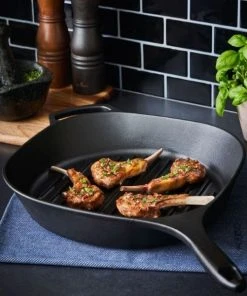 Paderno New Arrivals 12" Pre-Seasoned Cast Iron Grill Pan 9 Paderno New Arrivals 12