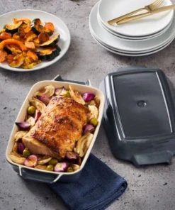 Paderno Bakeware 2-in-1 Ceramic Roaster Set