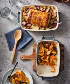 Paderno Bakeware 2-in-1 Ceramic Roaster Set