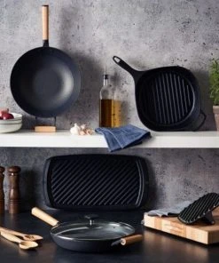 Paderno Classic Non-Stick Cast Iron Wok, 32 Cm 15 Paderno Classic Non-Stick Cast Iron Wok, 32 Cm