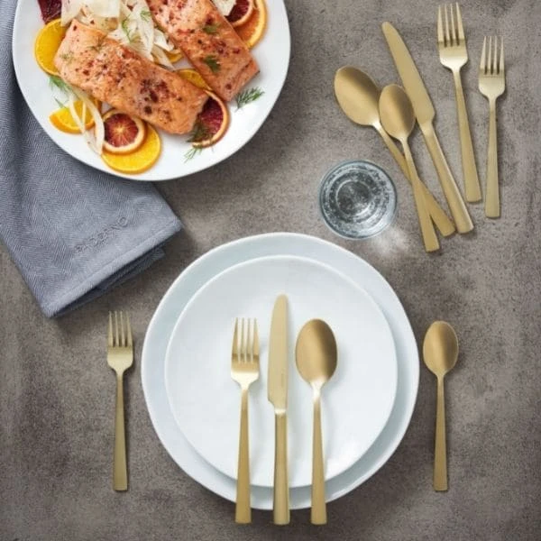 Paderno Summerside Champagne 20 Piece Flatware Set, Matte Finish 14 Paderno Summerside Champagne 20 Piece Flatware Set, Matte Finish