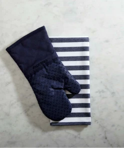 Paderno Silicone Print Oven Mitt, Navy | Gant De Cuisine Avec Imprimé En Silicone, Marine