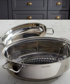 Paderno Stainless Steel Multi-Roaster With Removable Rack | Rôtissoire Multifonction Avec Grille Amovible 11 Paderno Stainless Steel Multi-Roaster With Removable Rack | Rôtissoire Multifonction Avec Grille Amovible