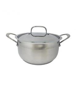 Paderno Classic Stainless Steel Dutch Oven, 5.4 Qt