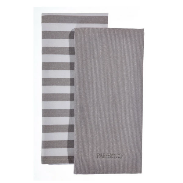 Paderno Yarn-Dyed Kitchen Towel 2-Pack, Light Grey | Serviette De Cuisine Tissée-teinte, Paq. 2, Gris Pâle, Best Sellers 3 Paderno Yarn-Dyed Kitchen Towel 2-Pack, Light Grey | Serviette De Cuisine Tissée-teinte, Paq. 2, Gris Pâle, Best Sellers