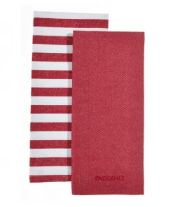 Paderno Best Sellers Yarn-Dyed Kitchen Towel 2-Pack, Red | Serviette De Cuisine Tissée-teinte, Paq. 2, Rouge